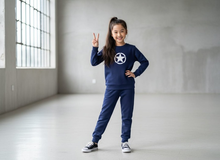 Star Printed Sweatshirt & Pajama